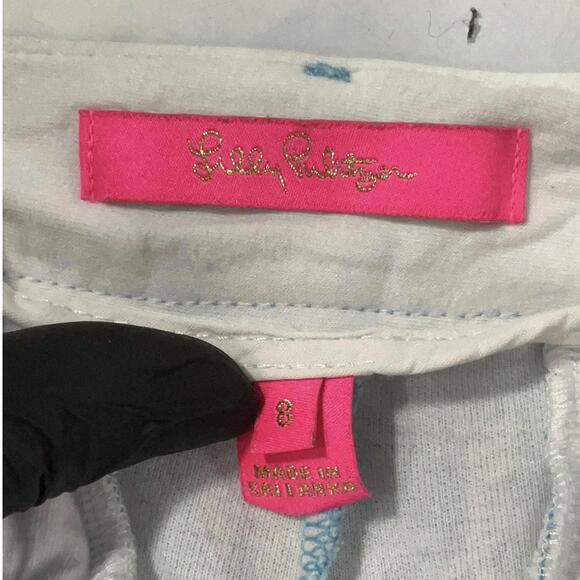 Lilly Pulitzer Size 8 Callahan Turquoise Oasis Outta Line - Picture 3 of 4